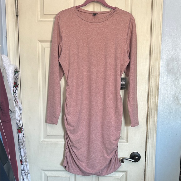 Express Dresses & Skirts - NWT Express heathered long sleeve bodycon dress size large